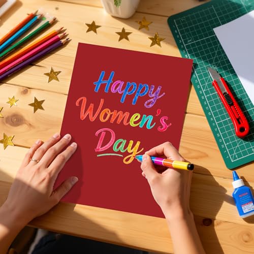 40 Sheets Red Cardstock 8.5 x 11 Premium Weight 200gsm Card Stock Printer Paper DIY Crafts School Supplies Construction Paper Invitation Greeting Cards - color: Red 40 Sheets, size: 40 Sheets