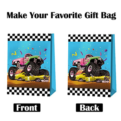 24pcs Monster Truck Goodie Bags - Monster Party Favors & Decorations for Boys' Birthday Parties - style: monster truck