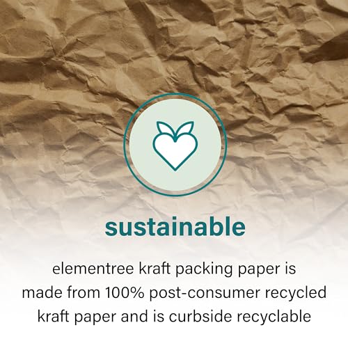 Elementree Brown Packing Paper Sheets for Moving & Shipping - 60-Carton Pallet (90,000 Sheets) - 14.5" x 11" - Sustainable Void Fill Packaging Made in the USA - Kraft Paper Thickness (00919PAL) - size: 90000 Sheets