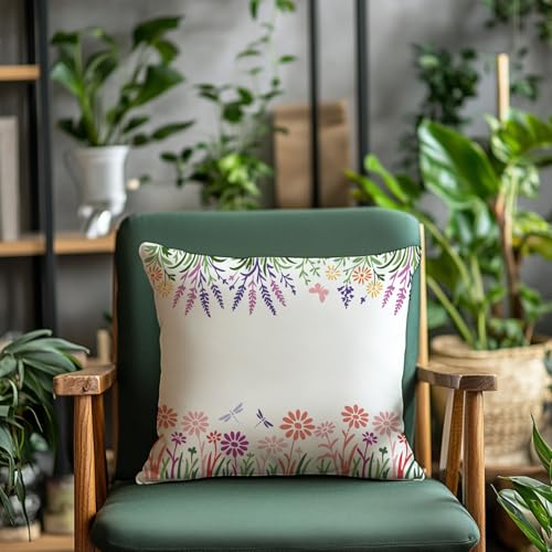 ORIGACH 12 Pcs 11.81 x 4.72 Inches Large Wildflowers Stencil Flowers Stencils Reusable Drawing Template for Painting on Walls, Furnitures, Canvas, Garden - style: Wildflowers
