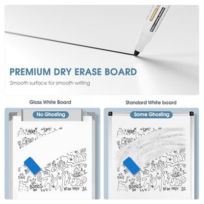 MaxGear Easel Whiteboard with Stand, 36" x 24" Double-Sided Dry Erase Board | Flip Chart, Height Adjustable,Foldable, Portable for Home Office Classroom Teaching, 2PCS - size: 24"W x 36"H (2 Pack), style: Silver Frame