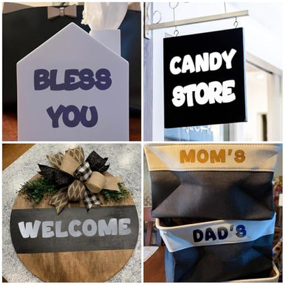 5 Inch Letter Stencils for Painting - 42 Pack Alphabet Letter and Number Stencil Templates with Signs for Painting, Reusable Letters and Numbers Stencils for Chalkboard Wood Signs & Wall Art - size: 5 Inch