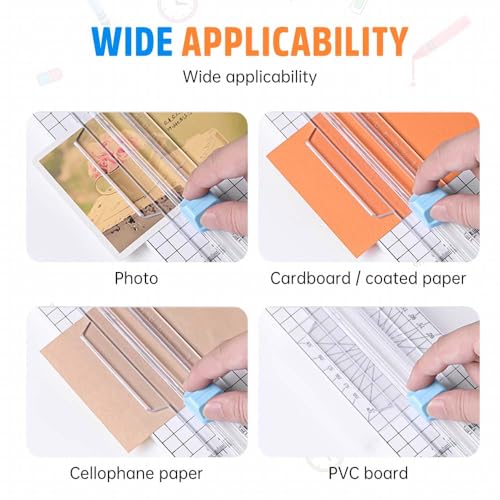 4-in-1 Portable Rotary Paper Cutter for Crafting, 4 in 1 Paper Cutter, 4-in-1 Multi-Function Paper Trimmer, Multi-Functional Bidirectional Papers Trimmer (Green-1PC) - color: Green-1pc