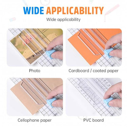 4-in-1 Portable Rotary Paper Cutter for Crafting, 4 in 1 Paper Cutter, 4-in-1 Multi-Function Paper Trimmer, Multi-Functional Bidirectional Papers Trimmer (Green-1PC) - color: Green-1pc