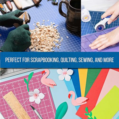 U.S. Art Supply 36" x 48" Self-Healing Cutting Mat 5-Ply - Double-Sided Pink/Blue Craft Mat, Non-Slip Cutting Mats for Crafts, Sewing, Quilting, Scrapbooking - color: Pink/Blue