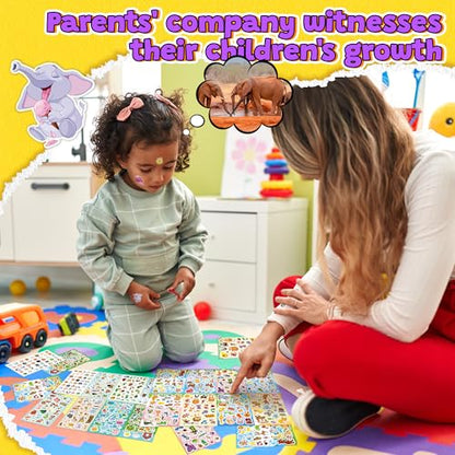 Sinceroduct Stickers for Kids Bulk, 64 Sheets 1800+ Animal Sticker Sheets, Cute Sticker Pack for Toddlers, Classroom Reward Stickers, Party Favors, Scrapbooking, Water Bottle Stickers - color: Animal-01