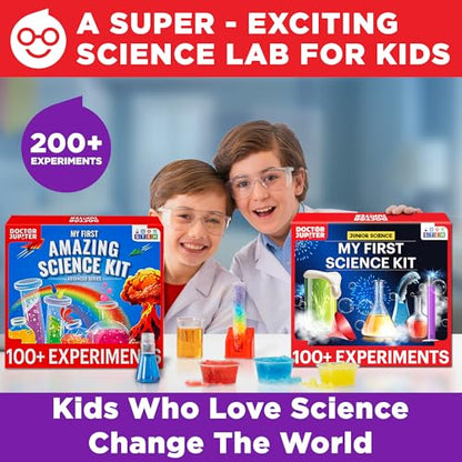 Doctor Jupiter My First Science Gift Set for Kids Ages 4+ | Birthday Gift Ideas for 4-5-6-7-8 Year Old Boys & Girls | STEM Learning & Education Toys - style: Amazing Science Gift Set: 4+