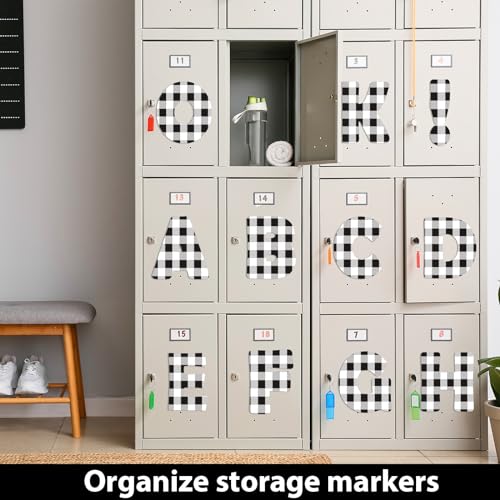 150 PCS Large 7" Bulletin Board Letters Set, Black White Checkered Classroom Alphabet Cutouts Letter for Bulletin Board Display Home School Class, A Great Helper to Inspire Students' Learning Interest - style: Black & white checkered