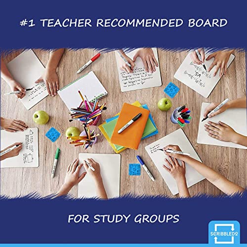 SCRIBBLEDO Small White Board 9x12 Double Sided Dry Erase Personal Board | 9x12 Personal Whiteboard, Premium Masonite Hardboard, Wipes Clean No Ghosting, Students Classroom Home and Office - size: 9X12"