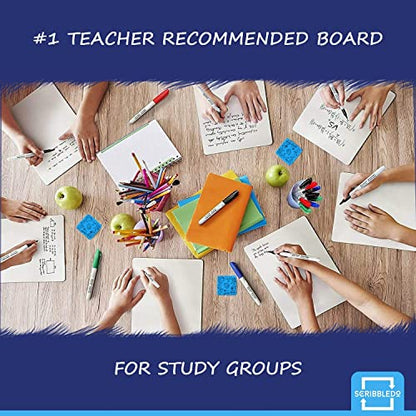 SCRIBBLEDO Small White Board 9x12 Double Sided Dry Erase Personal Board | 9x12 Personal Whiteboard, Premium Masonite Hardboard, Wipes Clean No Ghosting, Students Classroom Home and Office - size: 9X12"