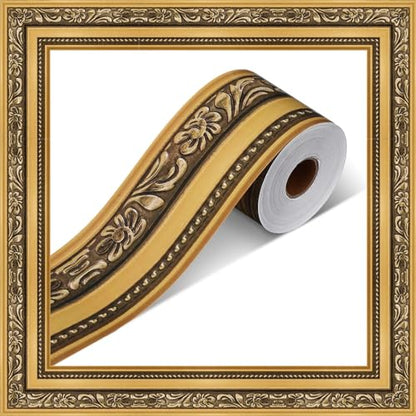 Outus 68ft Vinatge Frame Bulletin Board Border Die-Cut Straight Rolled Picture Frame Border Trim for School Classroom Bulletin Board Decoration for Chalkboard Home Office Party Decor(Intricate) - style: Intricate