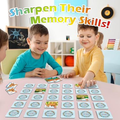 Aizweb Alphabet Match Game,Memory Game,52 Pcs ABC Learning Letter Flash Cards for Toddlers Ages 3 4 5,Educational Toys for Pre K Preschool Kindergarten Learning Activities Classroom Must Haves - style: Alphabet