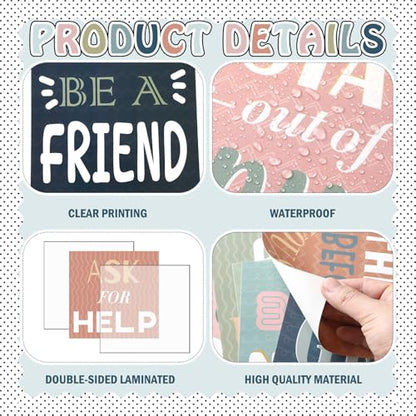 Classroom Bulletin Board Set Boho Motivational Today is a Good Day Decoration Retro Boho Inspirational Reading Welcome Back to School Bulletin Board Cutouts for Office Chalkboard Wall Door Decor - style: Boho