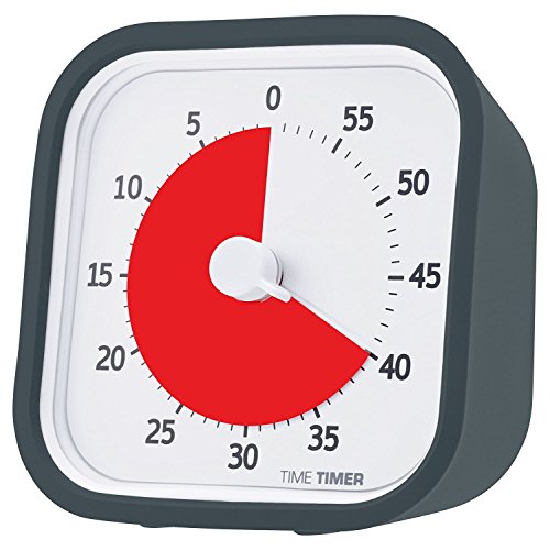 TIME TIMER 60 Minute MOD Education Edition ⁠— Visual Timer with Desktop Software for Kids Classroom Learning, Teachers Desk Clock, Study Tool and Office Meetings with Silent Operation (Charcoal) - color: Charcoal Gray, style: MOD Timer