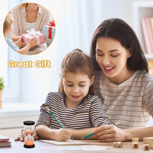 Shindel Sand Timers, 6PCS Colorful Hourglass Sandglass Timer 1/3/5/10/15/30 Minutes Sand Clock Timer for Kids Games Classroom Kitchen Cooking Office (Pack of 2) - size: Medium (Pack of 2)