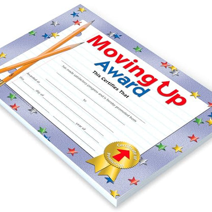 Hayes Moving Up Award Certificates, Student Promotion & Graduation Certificate, Achievement Recognition for Students, Full-Color Glossy Finish, 8.5" x 11" - 30 Pack