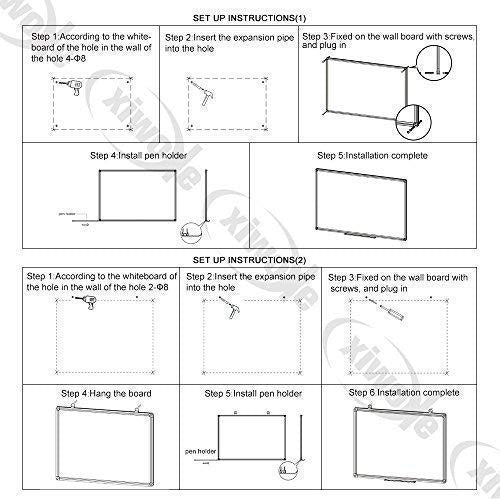 XIWODE 24x36 Inch Magnetic Dry Erase Whiteboard, Silver Aluminum Frame Wall-Mounted, No Ghosting Anti-Stain Easy Clean for Home School Office Conference Room - color: Silver, size: 24x36 Inches