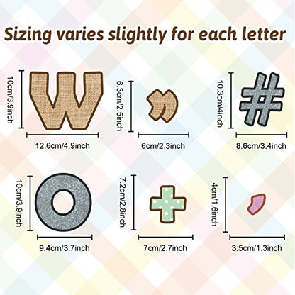 260pcs Letters Combo Pack Set Wood Grain Classroom Decorations Alphabet Letters Numbers Bulletin Board Block Accents Cutouts for Students Kids - style: Wood