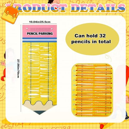 Pencil Dispenser Parking Pocket for Classroom Magnetic Pencils Hanging Chart Organizer Anchor Holder for 2026 Back to Schoo New School Year Teacher Must Have(Pencil) - style: Pencil