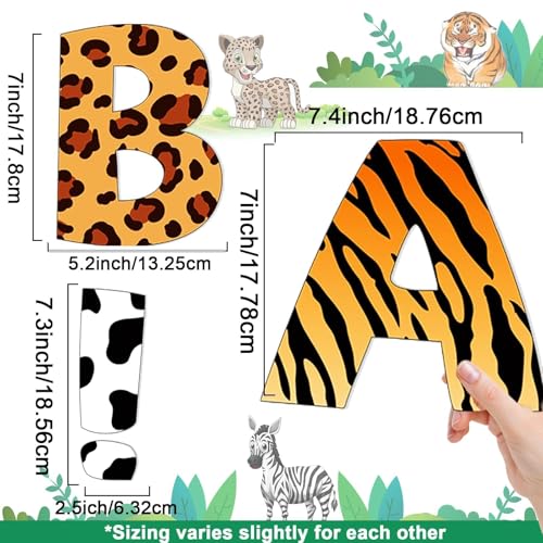 150 PCS Large 6" Bulletin Board Letters Set, Safari Jungle Classroom Alphabet Cutout Letter for Bulletin Board Display Home School, A Great Helper to Inspire Students' Learning Interest - style: Jungle Animal