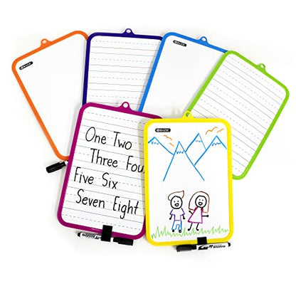 BAZIC 7.4" X 10.3" Double Sided Dry Erase Learning Board w/Marker