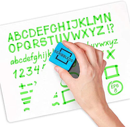 SCRIBBLEDO Small White Board 9x12 Double Sided Dry Erase Personal Board | 9x12 Personal Whiteboard, Premium Masonite Hardboard, Wipes Clean No Ghosting, Students Classroom Home and Office - size: 9X12"