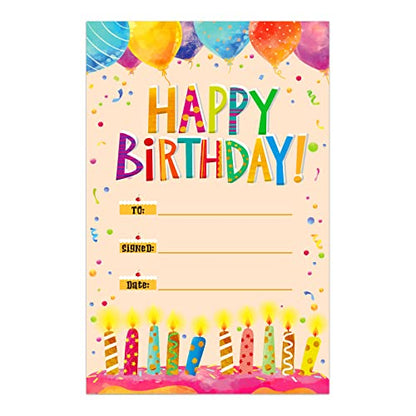 SICOHOME Happy Birthday Certificates for Kids Classroom, 30 Pieces, Yellow Green Blue - color: 3-Happy Birthday