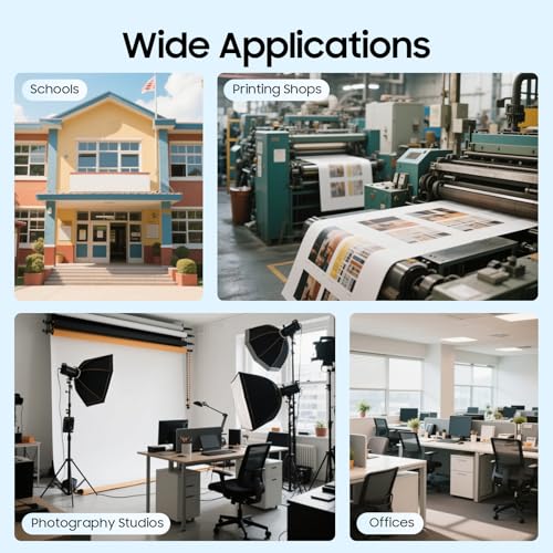 24 Inch Rotary Paper Cutter Photo Paper Cutter with Positioning Ruler & 2 Blades Cut Paper Cutter for Photo Sticker Shops, Offices
