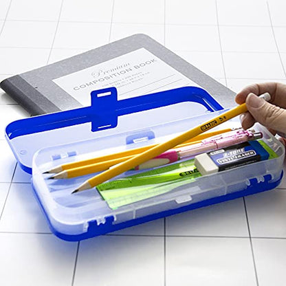 BAZIC PRODUCTS Organizer Box, 8 1/2 x 3 1/2 x 1 1/2 in, for School Office Supplies, Portable, Storage, Set of 4 - size: 4-Pack