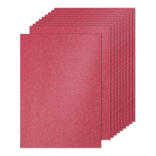 PATIKIL 10 Sheets Dark Red Glitter Cardstock Paper, A4 250gsm Rectangle Premium Sparkly Paper Craft Cardstock Paper for Scrapbook Card Making DIY Art Projects Wedding Party - color: Dark Red, size: A4