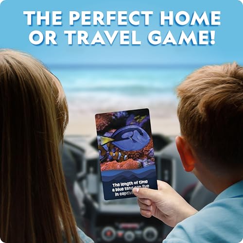 National Geographic Anyone's Guess Ocean Animals Trivia Cards - Kids Trivia Card Game with 55 Jumbo Cards, Animal Games, Kids Trivia Game - style: Ocean Animal Trivia