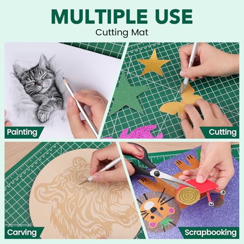 Large Cutting Mat 24"x36", 1 Pack Double-Sided 5-Ply Self Healing Sewing Cutting Mat, Cutting Mats Board for Crafts-Sewing, Fabric, Quilting, Scrapbooking Project