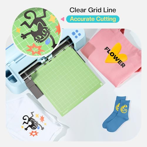 Likcut Cutting Mat 12"x12" for S31 Vinyl Cutter Machine - Standard Adhesive Mat Compatible with Cricut Maker, 3 Pack - color: Green, size: 12"L x 12"W Standard Adhesive