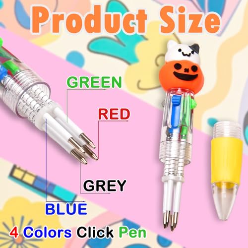 24Pcs Mini Multicolor Pens in One 4-in-1, Cute Pens Bulk for Party Favors and Birthdays, Delightful Ballpoint Pen Back To School Gifts Classroom Student Prizes - style: 24pcs