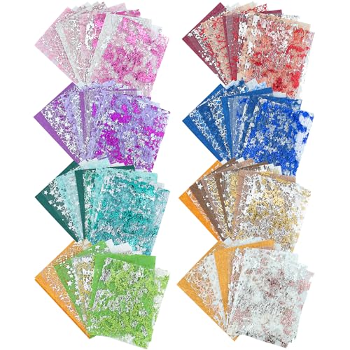 Aromoty 128 sheets Textured Scrapbook Paper&Gold Foil Mesh Fabric set-Mulberry Special Paper 8 Pack Mix for Scrapbooking Junk Journaling Supplies Card Craft Planner DIY Materials Collage,3.9x5.5 Inch