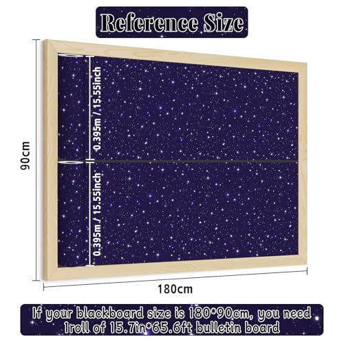 Outer Space Bulletin Board Roll Non-Woven Fabric Poster 15.7" x65.6ft - color: Outer Space, size: 787.2" x 15.7"