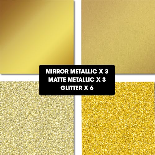 36 sheets Gold Sliver Rose Gold 12x12 Cardstock Scrapbook Decorative Paper for Card Making Journaling Origami Scrapbook Paper Scrapbooking Supplies