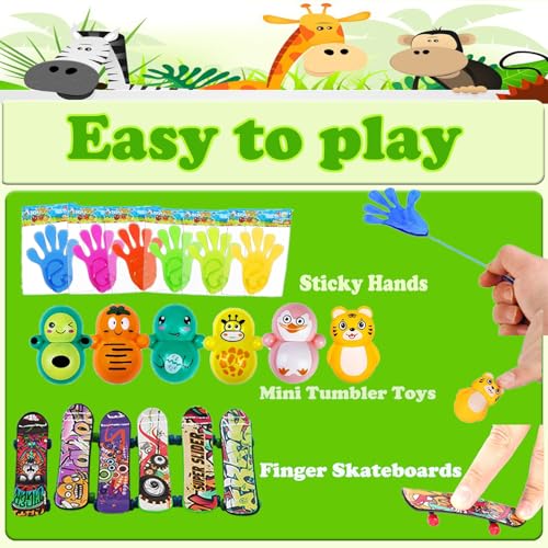 114Pcs Party Favors for Kids 4-8-12, Treasure Box Toys for Classroom, Treasure Chest Prizes in Bulk for School Classroom Rewards, Carnival Prizes, Pinata Fillers Goodie Bag Stuffers for Kids Party