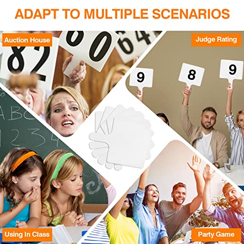 72 Pieces Dry Erase Answer Paddles Handheld Double Sided Paddles Mini White Boards Small White Board Dry Erase Signs Auction Paddles for Students Teachers Classroom Voting Bridal Shower Games