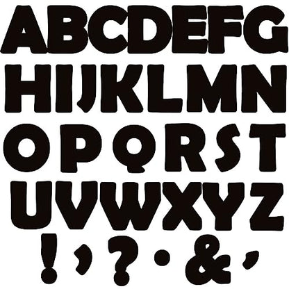 150 PCS Large 6" Bulletin Board Letters Set, Black Classroom Alphabet Cutout Letter for Bulletin Board Display Home School, A Great Helper to Inspire Students' Learning Interest - style: Black Pattern