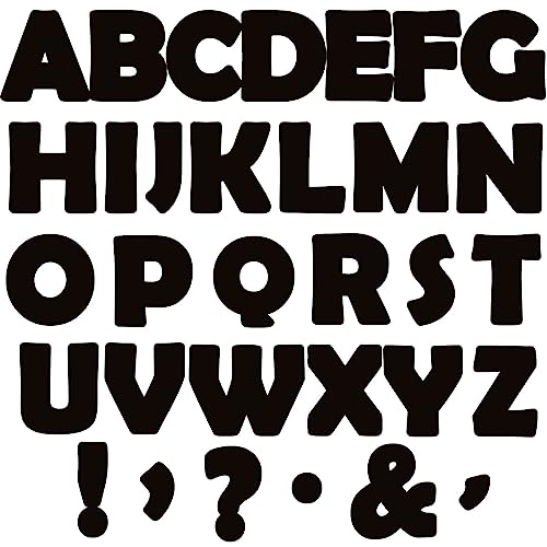 150 PCS Large 6" Bulletin Board Letters Set, Black Classroom Alphabet Cutout Letter for Bulletin Board Display Home School, A Great Helper to Inspire Students' Learning Interest - style: Black Pattern