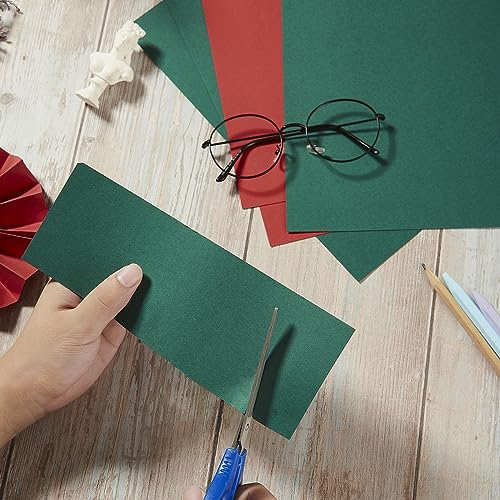 30 sheets Cardstock Paper 8 1/2 x 11 Inches for Crafts and Invitations (Christmas Green Red) - color: Christmas Green Red