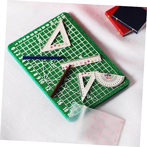 WOONEKY 5pcs Scale Miniature Cutting Mat for Dollhouse Decoration and Photo Props Pen Not Included