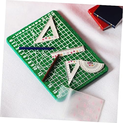 WOONEKY 5pcs Scale Miniature Cutting Mat for Dollhouse Decoration and Photo Props Pen Not Included