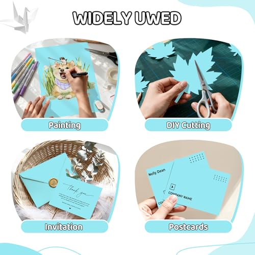 Cardstock 8.5 X 11, 40 Sheets Light Blue Card Stock, 65lb/ 180gsm Copy Paper, Cardstock Printer Paper for Art, Drawing, Invitations, DIY Cards, Craft, Construction, School & Office Supplie - color: Light Blue, size: 40Sheets