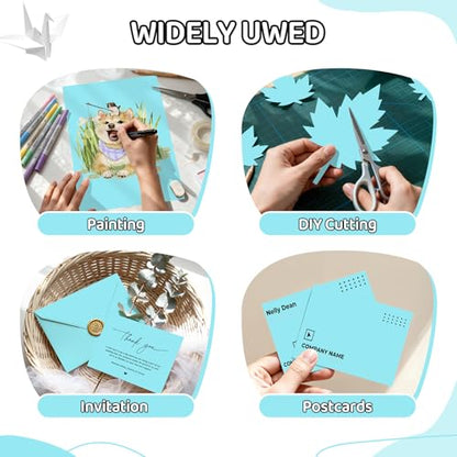 Cardstock 8.5 X 11, 40 Sheets Light Blue Card Stock, 65lb/ 180gsm Copy Paper, Cardstock Printer Paper for Art, Drawing, Invitations, DIY Cards, Craft, Construction, School & Office Supplie - color: Light Blue, size: 40Sheets