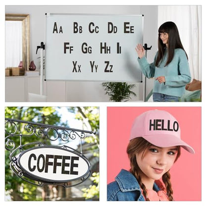 Starboling Letter Stickers,2 Inch+1 Inch Black Alphabet Sticker,Self Adhesive Vinyl for Crafts Outdoor Sign Wall Mailbox Windows Doors Car posterboard - color: 1+2inch Black