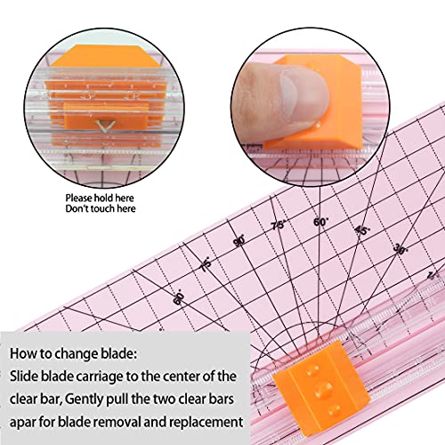 Rayson Paper Cutter Trimmer, A4 Size, 12" Craft Cutter, Light Pink | A4 12" paper trimmer for coupons, craft paper, photos and DIY projects; compact light pink design. - color: Pink