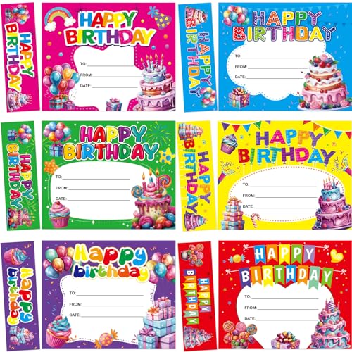 Happy Birthday Certificates for Kids 36pcs Birthday Bookmark Award for Students Classroom Teachers Supply