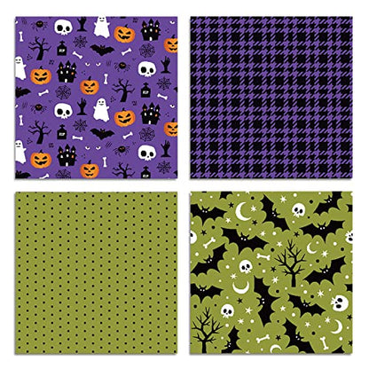 YASMEN Scrapbook Paper Pad - 6"×6” - 24 Sheets Halloween Scrapbooking Supplies Kit - 160gsm Single-Sided Pattern, Designer Planner, Junk Journal Craft Paper, Card Making Supplies - color: Halloween - 6×6